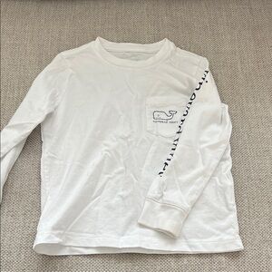 Vineyard Vines Kids White Long Sleeve Tee